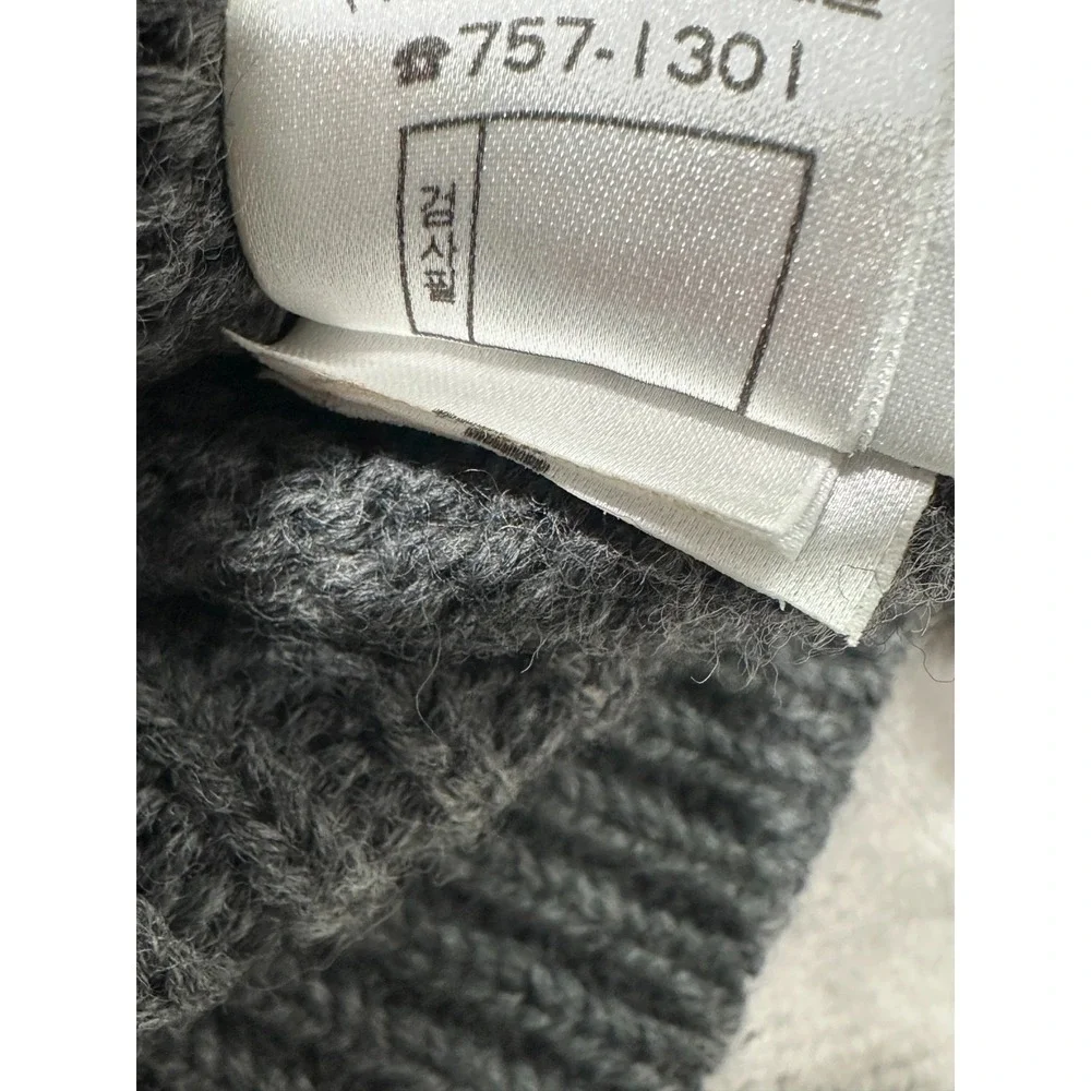 VTG 90s Polo Ralph Lauren Shaker Wool Knit Sweater Grey Heavy Men 95 Medium EUC‎